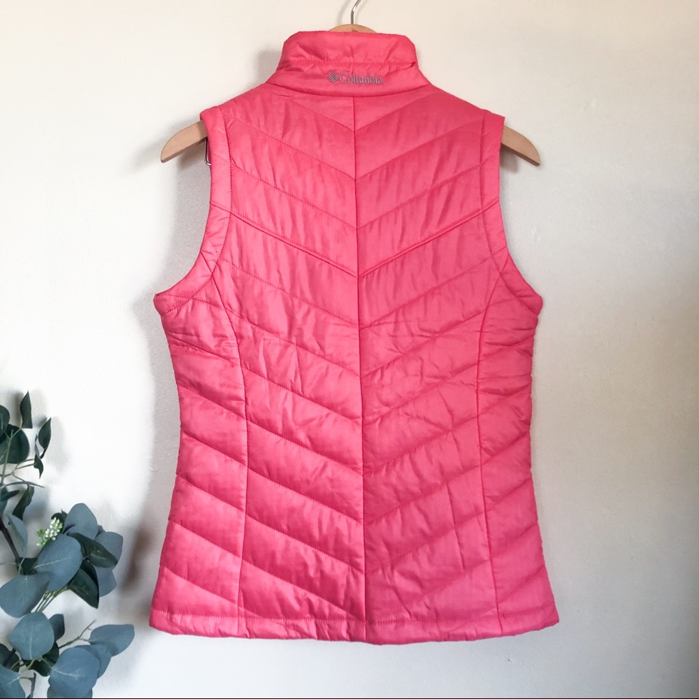 columbia | pink omni heat quilted vest small - Picture 2 of 8